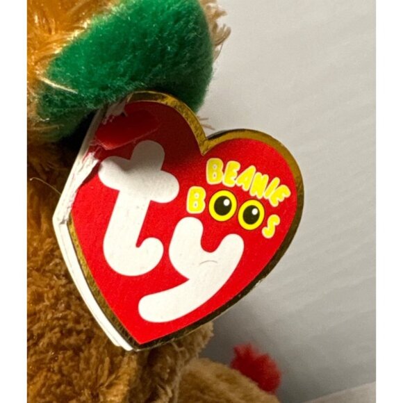Ty Beanie Boos Alpine Reindeer Plush 2013 Green Eyes Toy 10" Christmas - Picture 2 of 11